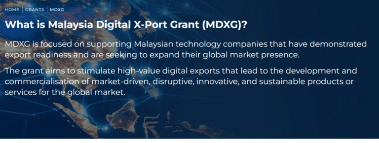 Malaysia Digital X-Port Grant (MDXG)